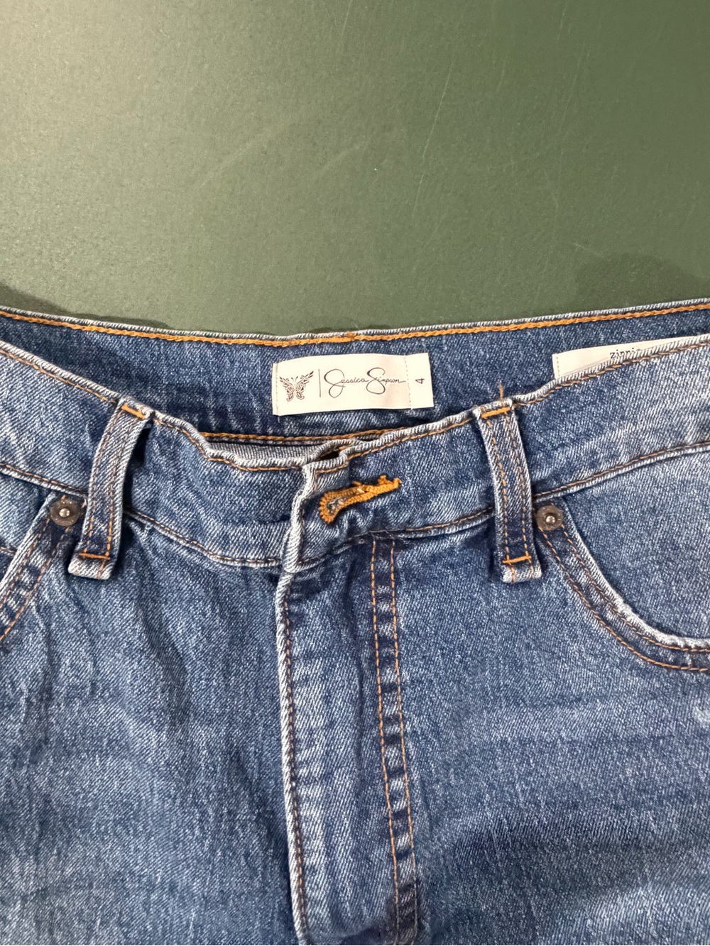 Jessica Simpson Blue Wide-Leg Distressed Jeans - Picture 3 of 4